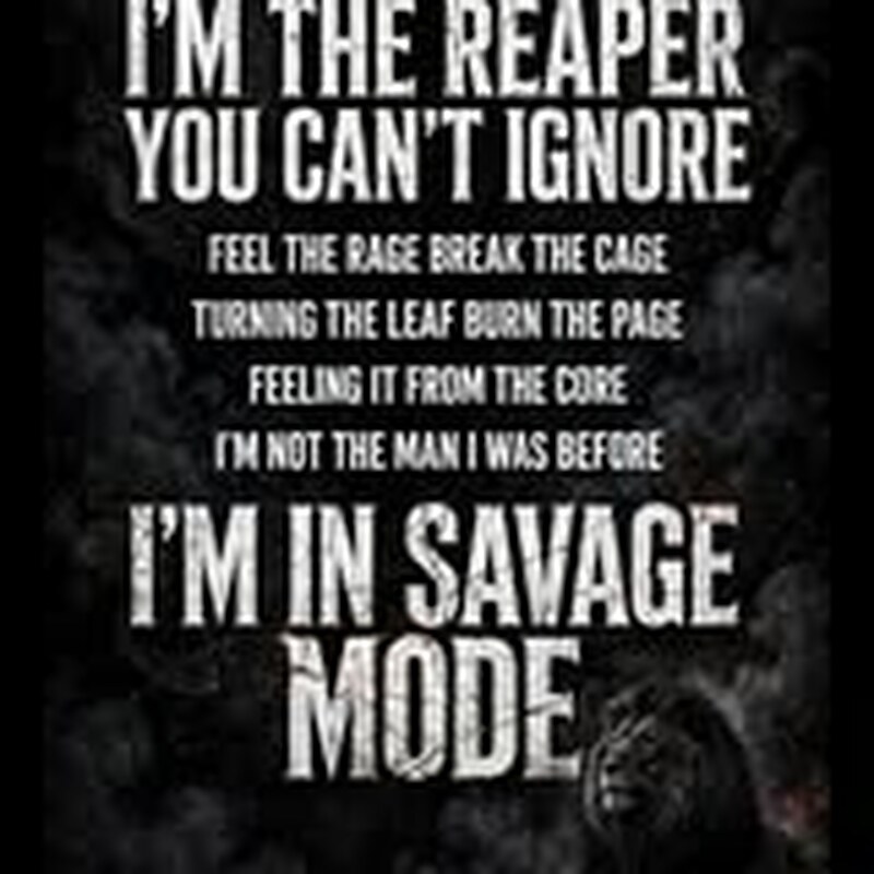 I’m the reaper you can’t ignore. I’m in Savage Mode.